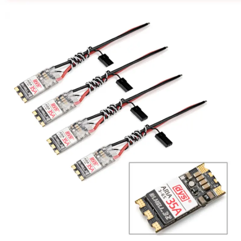 DYS бесщеточный ESC Aria blheli _ 32bit 35A 35amp 3S 6S Dshot1200 готовый Встроенный датчик тока для