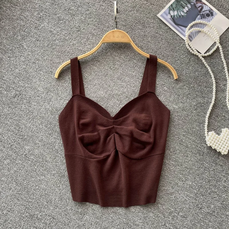 Spaghetti Strap Tanks Crop Top Women Corset Tops V Neck Camis for Woman Sexy Cropped Feminino Dropshipping | Женская одежда