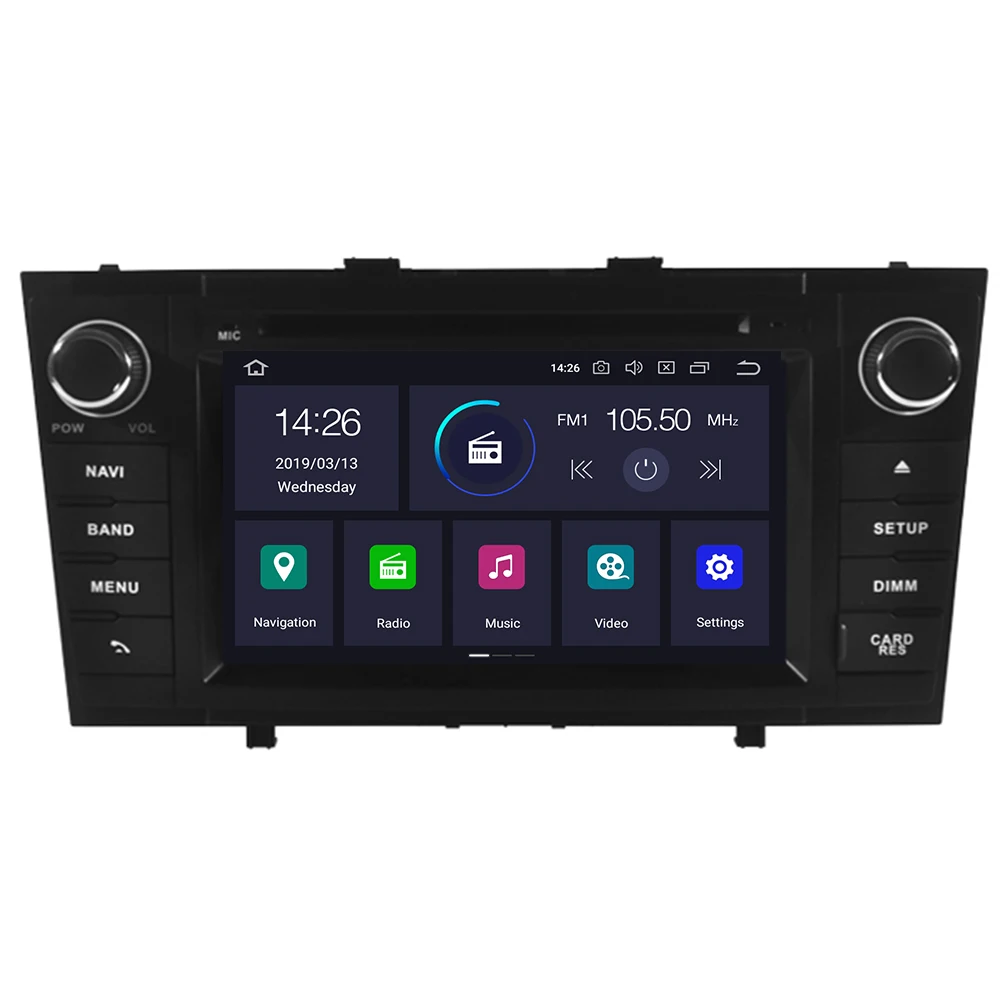 Мультимедийный плеер для Toyota Avensis T27 2009-2019 Восьмиядерный процессор Android 10 DVD