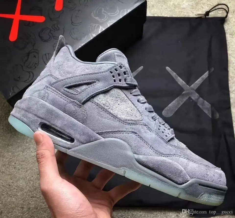 retro 4 kaws cool grey