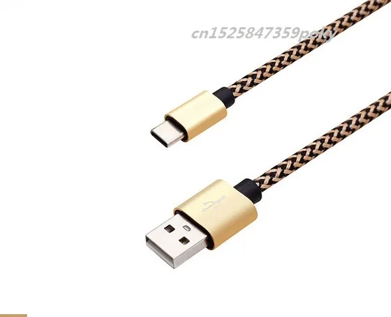 Usb type C зарядка usb нейлоновая оплетка для Xiaomi mi A1 5/5s huawei p10 p20 mate 10 lite pro axon 7 nubia z11/mi ni s lg - Цвет: Золотой