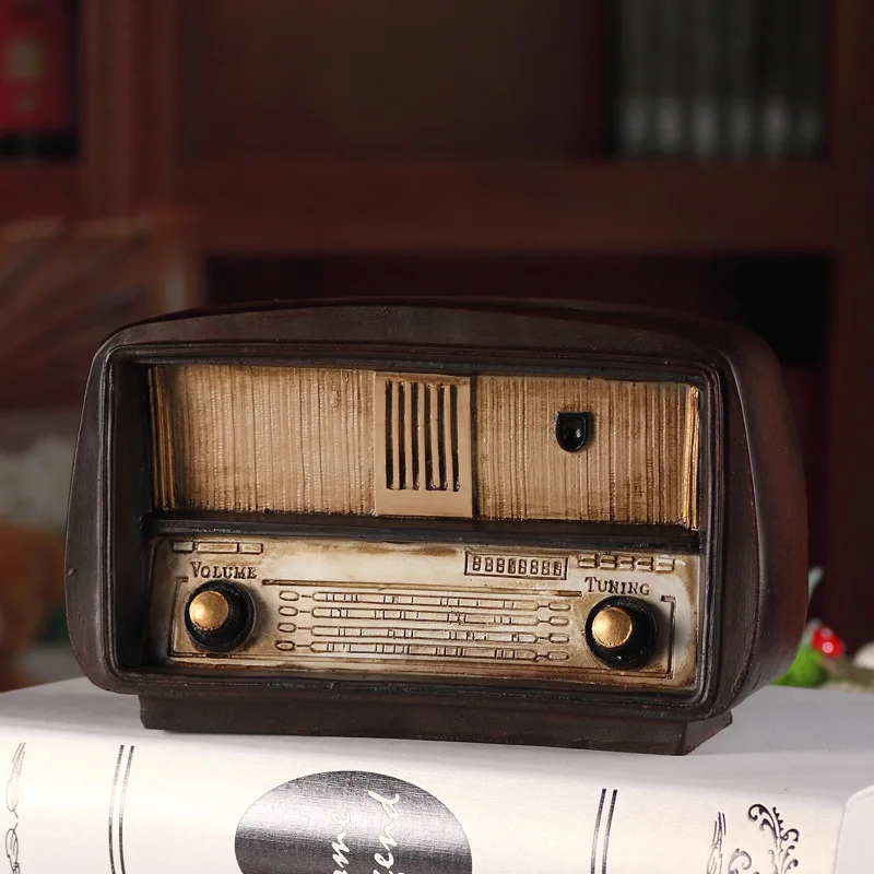 Новые европейские, полимерные радиомодель ностальгия ювелирные изделия старый радио ремесло украшение для дома, ресторана аксессуары подарок имитация под старину