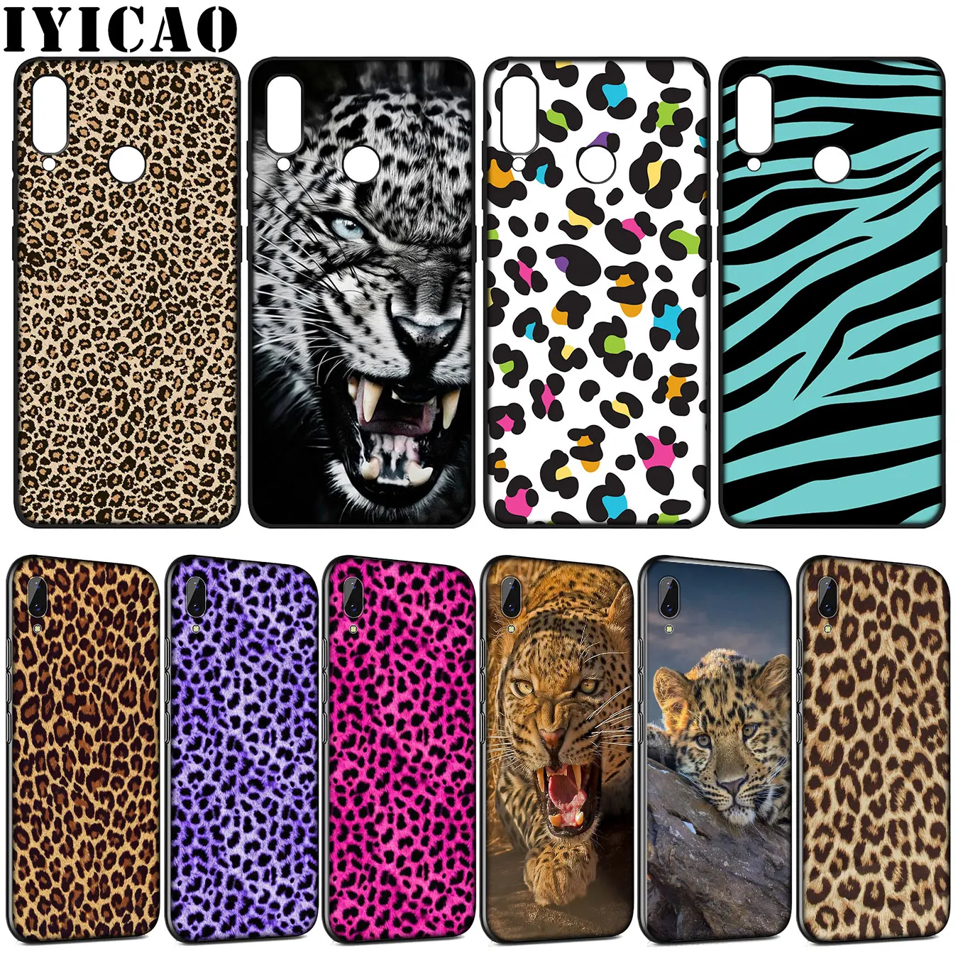 Snow Leopard print Sexy animal Soft Case for Huawei Y9 Y7 Y6 Prime 2019 2018 Honor 20 10 9 9X 8C 8X 8 Lite 7C 7X 7A Pro | Мобильные