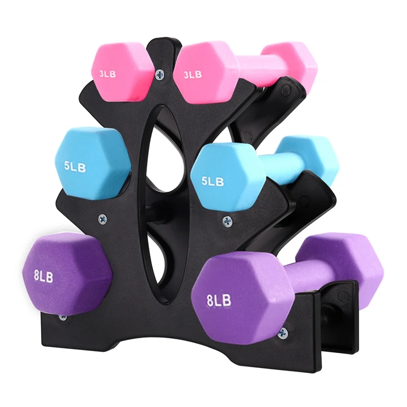 New Dumbbell Rack Stand 3 Tier Dumbbells Weights Handle Stand Holds 30 Pounds Fitness Gym Equipment Accessories dumbbell stand