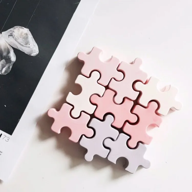 

DIY Puzzle Fondant Cake Silicone Mold Aroma Plaster Gypsum Mould DIY Ice Cube Tray Molds Chocolate Cake Tools