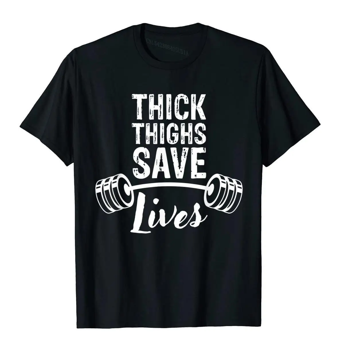 Thick Thighs Save Lives Shirt Funny Fitness Tshirt__B10834black