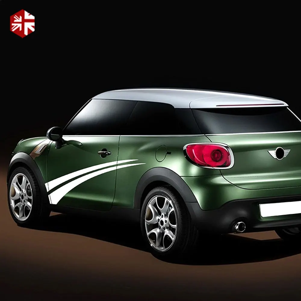2X креативная виниловая наклейка на дверь автомобиля в полоску для MINI Cooper S Paceman R61 JCW аксессуары