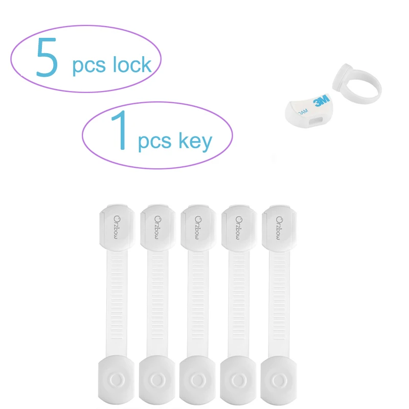 5 locks 1 key Защита от детей замок для безопасности ящик замок магнитного кабинет дверь холодильник для безопасности детей 5/10 шт. замок+ 1/2 панелька для замочной скважины - Цвет: 5 locks 1 key
