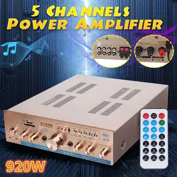 

220V 920W 5CH Car HiFi Power Amplifiers bluetooth 5.0 Stereo Home Theater Audio Digital Sound Amplifier With Remote Control