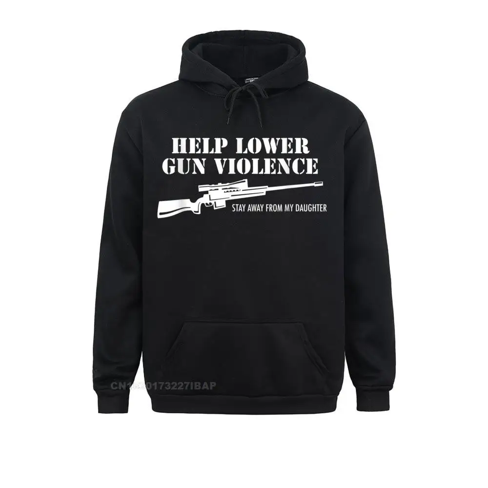 

Stay Away From My Daughter Funny Gun For Dad Print Long Sleeve Hoodies Fall Male Sweatshirts Geek Sportswears Cheap