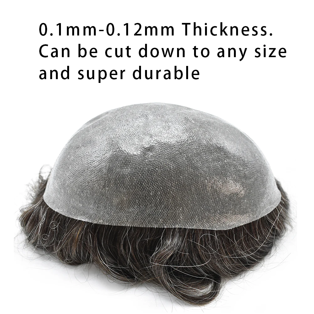 SSH парик Для мужчин тонкой кожи мужской парик замена волос с естественной линии роста волос Волосы remy
