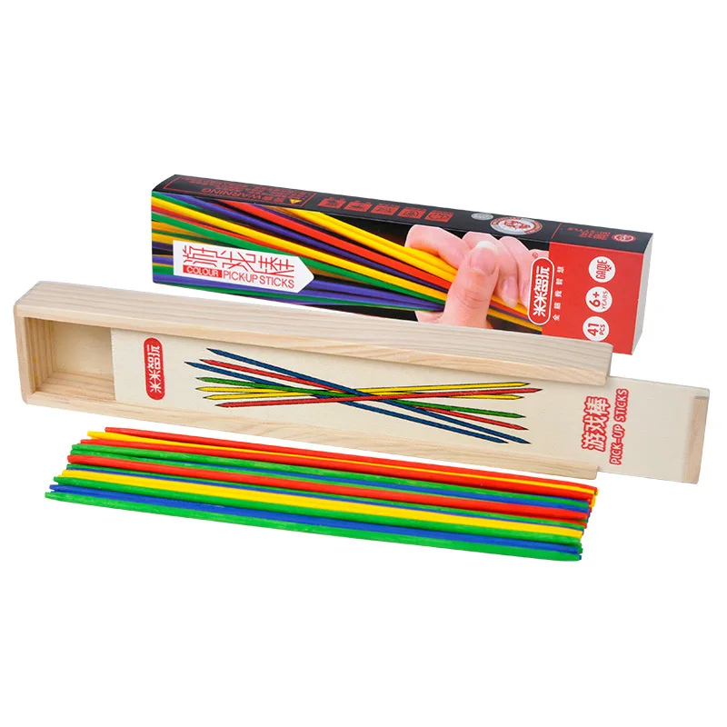 

Wood Traditional Rod Game Color Traditional tiao bang 41 Wooden Boxed 10-30 Yuan Educational Traditional
