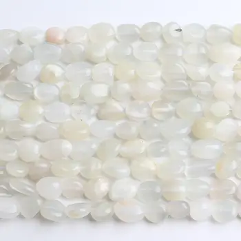 

8-10mm Irregular Natural Blue Moonstone Gems Beads for Accessories Jewellery Making Bracelet Diy Bracelet 15'' Strand