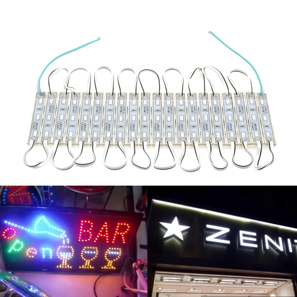 Fita de Luz Leds para Fixação em Parede Noturna em Neon Retroiluminação para Propaganda de tv Led com 3 Mini Módulos Mais Brilhante Que 4040 5050 12v 3 Luz 1 Mini fita de luz led com 3