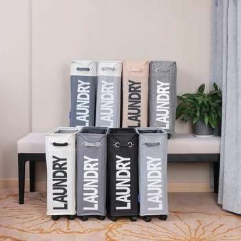 

Fashion suit foldable laundry storage basket moisture-proof wheeled toy storage basket Oxford cloth dirty clothes basket