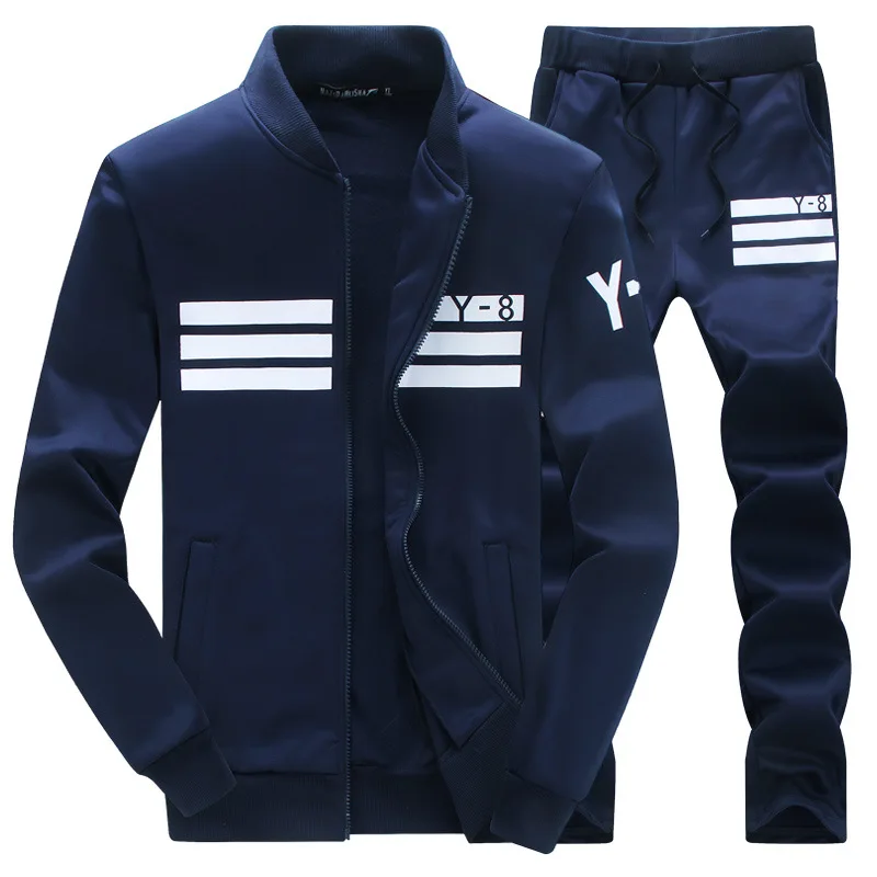 

Foreign Trade For Autumn Clothing New Style Men Sports Hoodie Suit Slim Fit Fashion Sportswear Cardigan Hoodie Men'S Wear