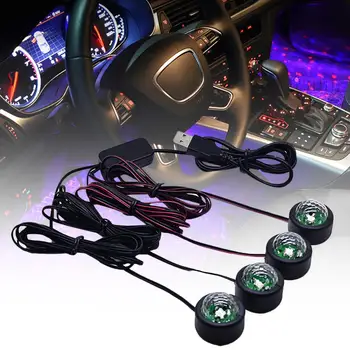 

Car Interior LED RGB Strip Light Floor Foot RGB LED Strip Decorative Light Music sound Control Multiple lighting