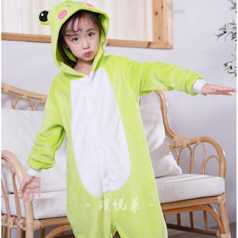 Kid Green Frog Kigurumi Onesies Clothes Child Cartoon Anime Costume For Girls Boys Animal Disguise Sleepwear Pajamas Onepieces Kid Green Frog Kigurumi Onesies Clothes Child Cartoon Anime Costume For Girls Boys Animal Disguise Sleepwear Pajamas Onepieces