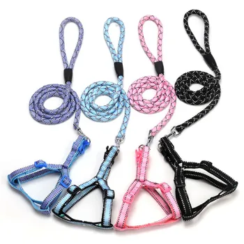 

New Dog Cat Harness Leash Adjustable Harness Vest Leash Collar Puppy Small Dog Outdoor Walking Chihuahua Terier Schnauzer