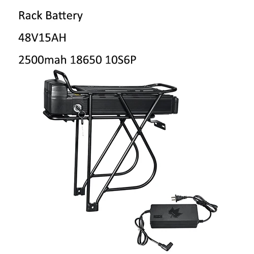 Литиевая, фара для электровелосипеда в Батарея 36 V/48 V 10ah/13ah/15ah/20ah электрический скутер Батарея 18650 Сотовый телефон LG кадр задние противотуманные фонари стойки Батарея с зарядным устройством - Цвет: Rear Rack 48V15AH