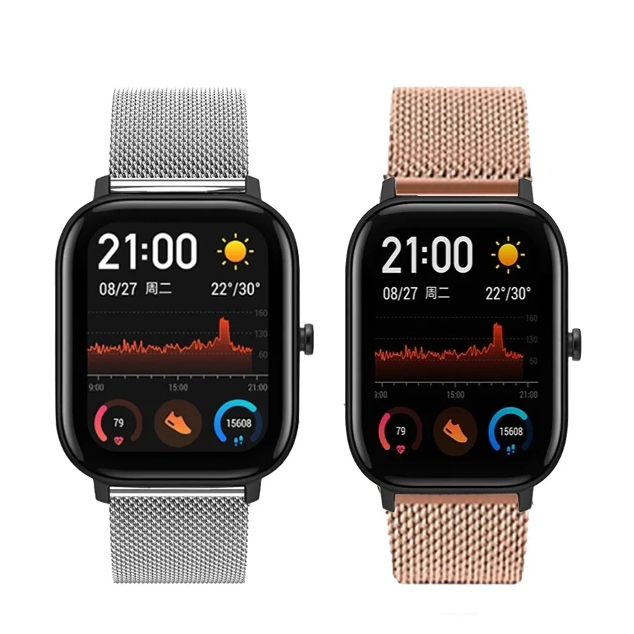 

For Amazfit GTR 47MM Strap For Huami Amazfit Bip Lite/Stratos 3 2/Pace/GTS Watch Band For Huawei GT 2 Watchband Stripe