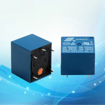 

5Pcs Mini 3V DC Power Relay SRD-3VDC-SL-C PCB Type