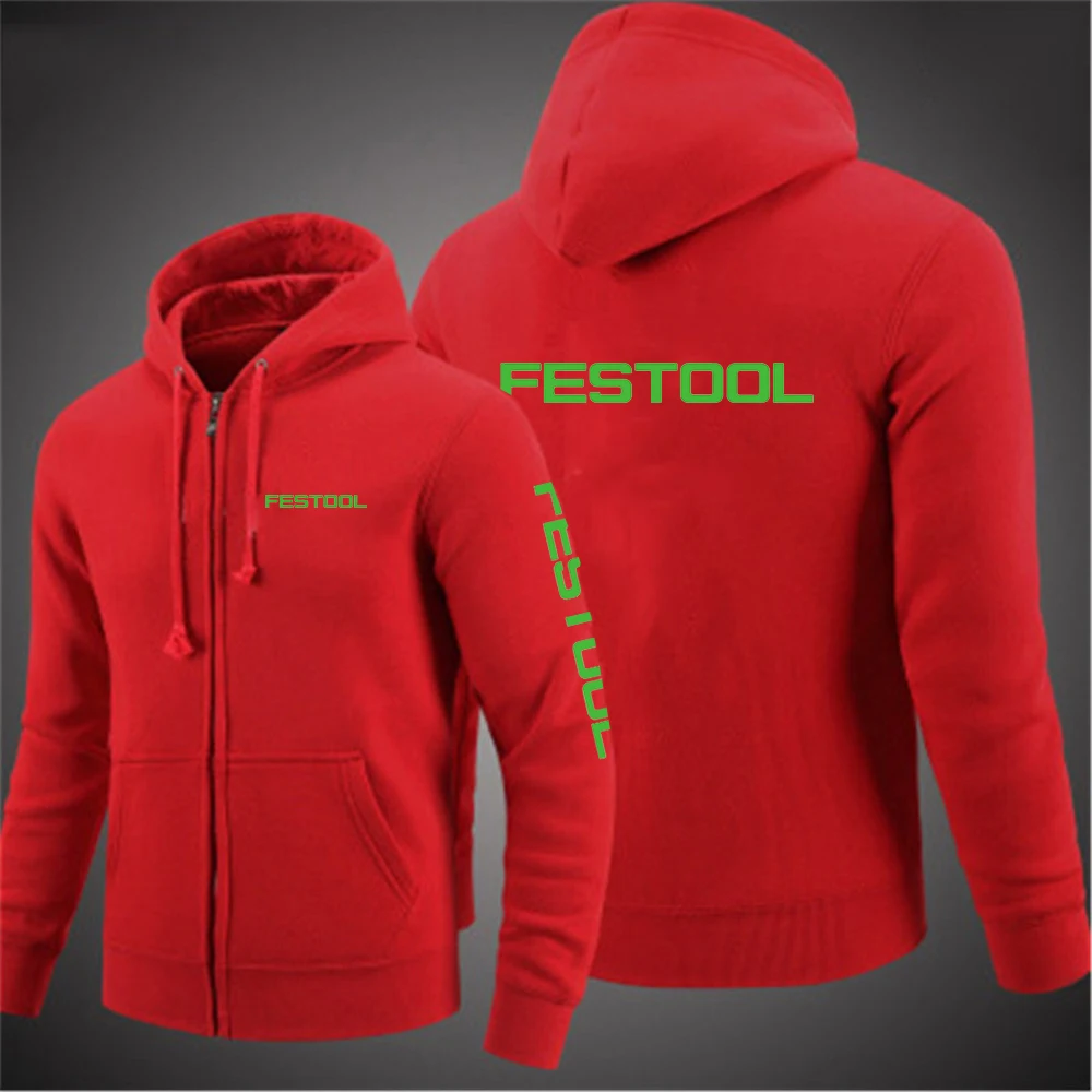 Mens Solid Color Zipper Hoodies Sweatshirts