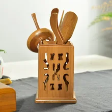 [GRANDNESS] Китайский Ча Дао Набор 6 шт. бамбуковая чайная утварь Kongfu чайный сервиз аксессуары чадао шесть джентльменов чайная церемония