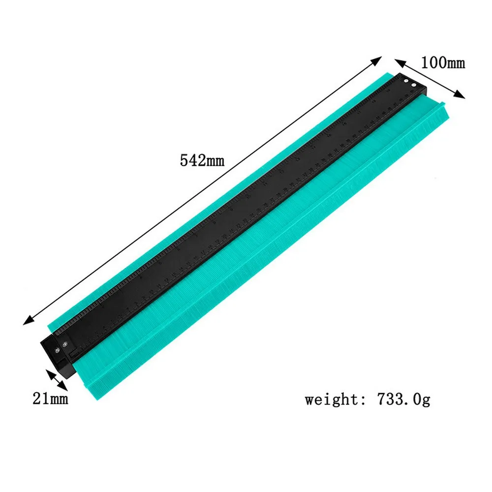20 дюймов контурный метр плитка край формирования измерительная линейка; Деревообработка Инструмент для маркировки Profilometer шаблон кривизны шкала линейка