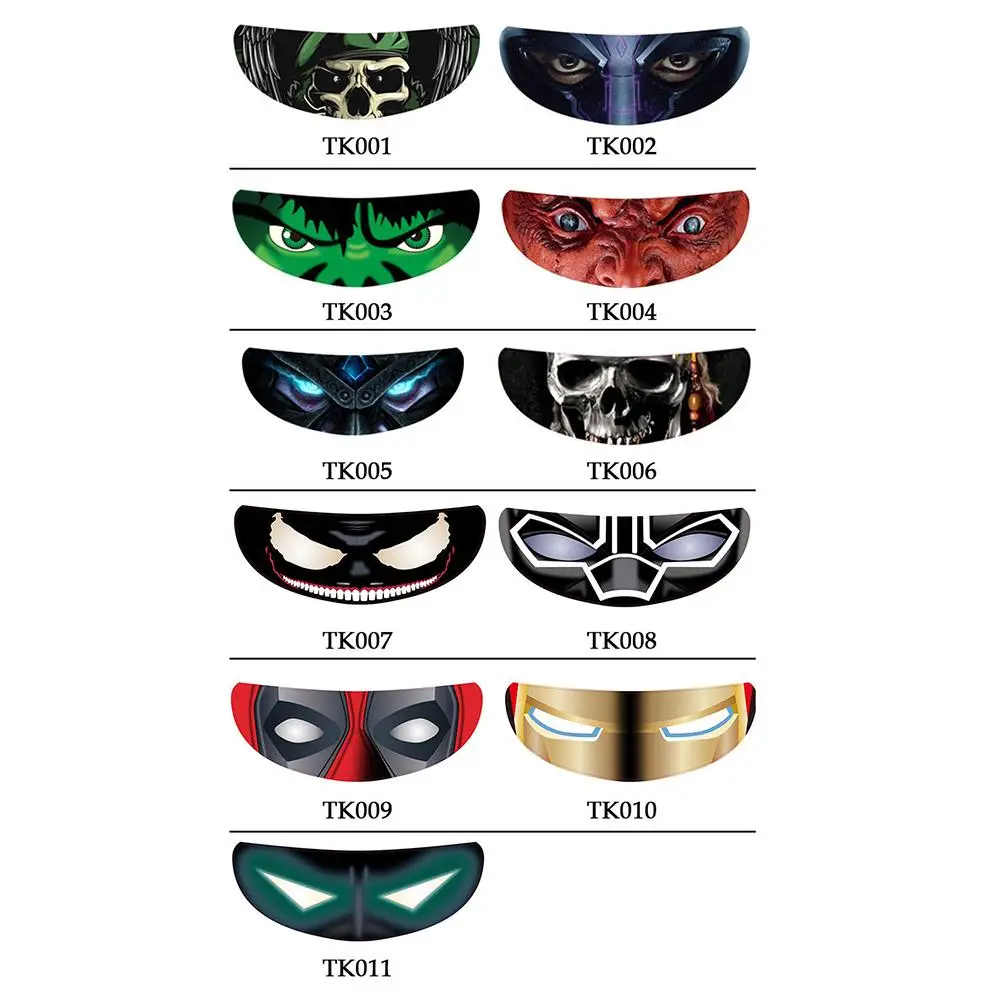 Helmet Decoration Sticker Detachable Motorcycle Racing Helmet Lens Visor Applique Film Decal motorcycle accessories motorcycle stickers vinyl stickers custom stickers motorcycle helmet stickers