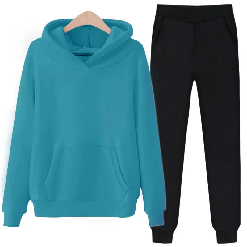 

Plus size S-3XL ensemble femme 2 pieces pantalon elegant full sleeve tops and pants 13 colors warm winter 2 pieces set for women