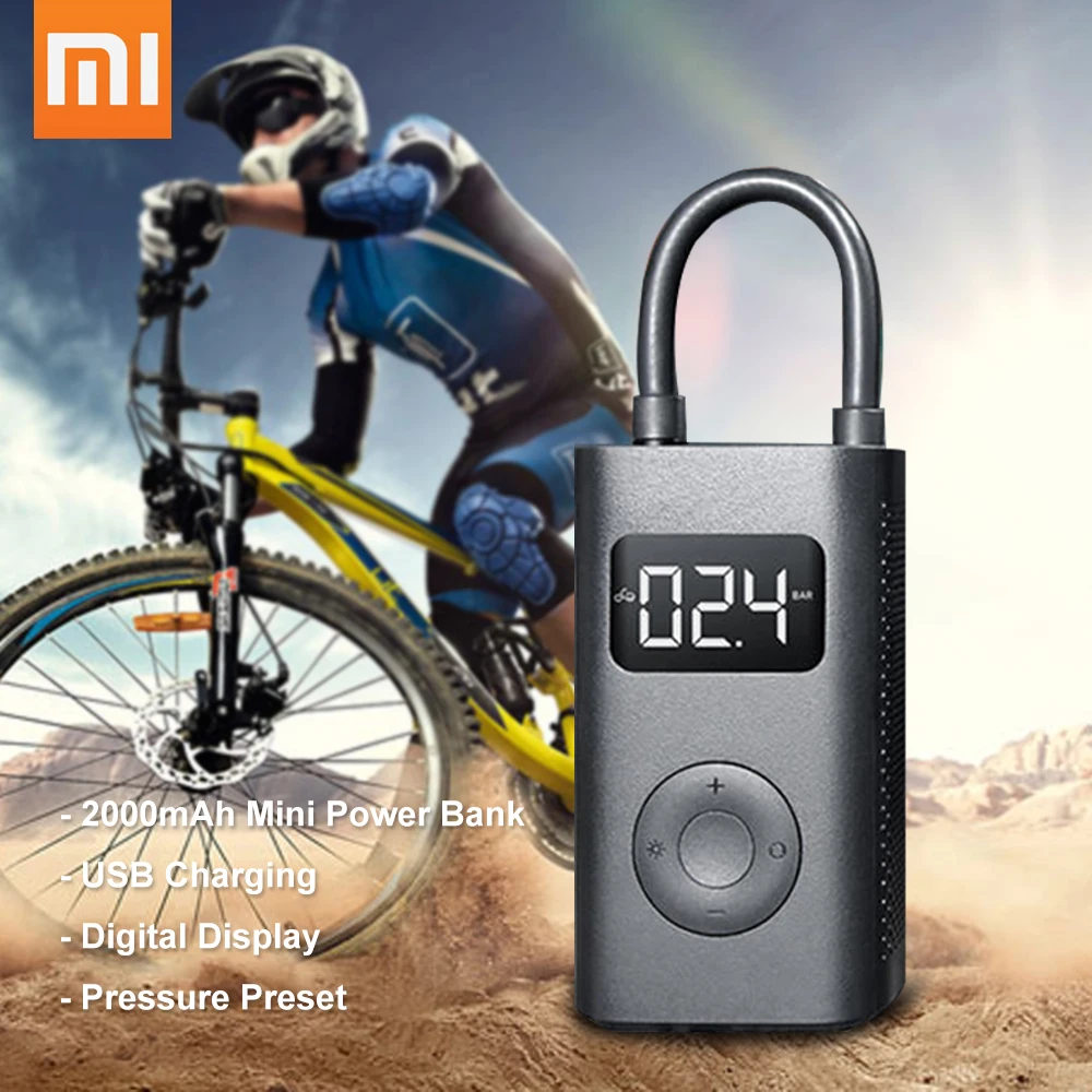 Xiaomi Inflatable Pump Digital Tire Pressure Detection Electric Inflator Pressure Preset USB Charging for Car Bike Motor Ball