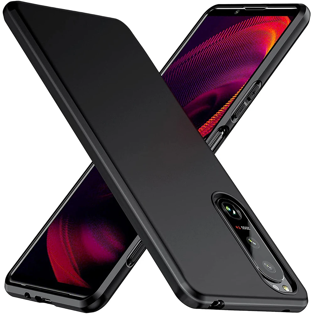 Black Soft TPU Shockproof Case For Sony Xperia 1 5 10 II III Pro-I IV V 2022 2023