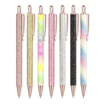 

100Pieces Creative Beautiful Ballpoint Sparkly Click Metal Retractable Pen For Women And Girls School Office Supplies Gifts