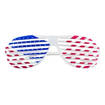 

12 Pack Sunglasses Printed American Flag Patriotic Shutter Glasses Red White Blue Sunglasses for Independence Day Party Supplies