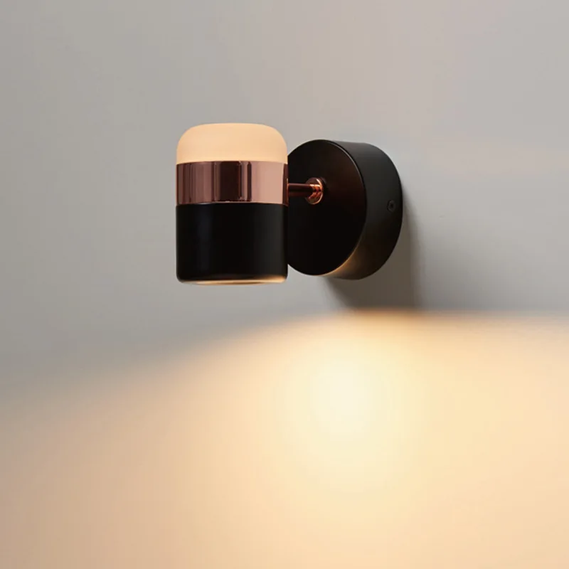 

Nordic Wall Lamp Bedroom Bedside Lamp Italian Designer Taiwan Simple Living Room Background Wall Single Head Wall Lamp