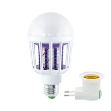 AC 220V mata mosquitos electrónico lámpara E27 9W LED bombillas de iluminación del hogar dormitorio anti-mosquitos luces