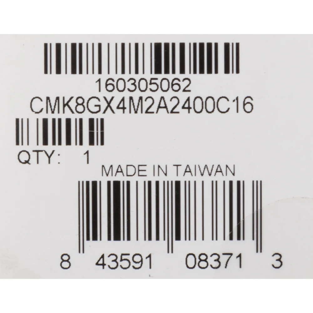 Память DDR4 2x4Gb 2400MHz Corsair CMK8GX4M2A2400C16 RTL PC4-19200 CL16 DIMM 288-pin 1.2В