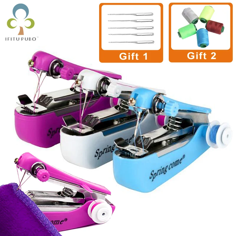 Handheld Sewing Machine Portable Mini Manual Simple Operation Sewing  Instrument Useful Portable Sewing Machines Tool Accessories - AliExpress