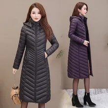 Зимнее пальто Женская куртка стиль корейский стиль Женская одежда с хлопковой подкладкой приталенный легкий пуховик хлопок