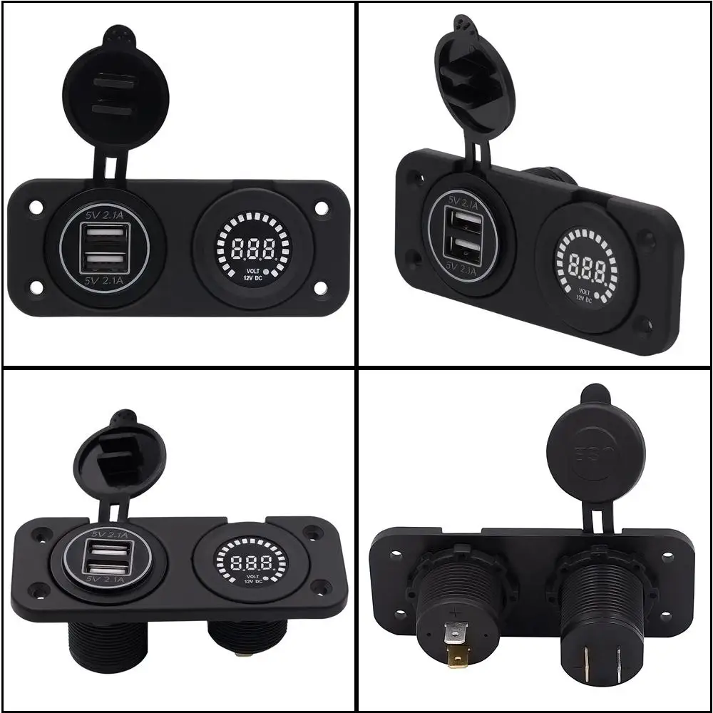 HiMISS 12 V/24 V 4.2A автомобильное USB зарядное устройство цветной вольтметр с экраном автомобильное снаряжение для ремонта адаптер