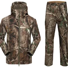 Горячая 1 костюм водонепроницаемый Realtree AP камуфляжная одежда для охоты Камуфляжный костюм, Рыбалка Охота камуфляж толстовки куртка брюки