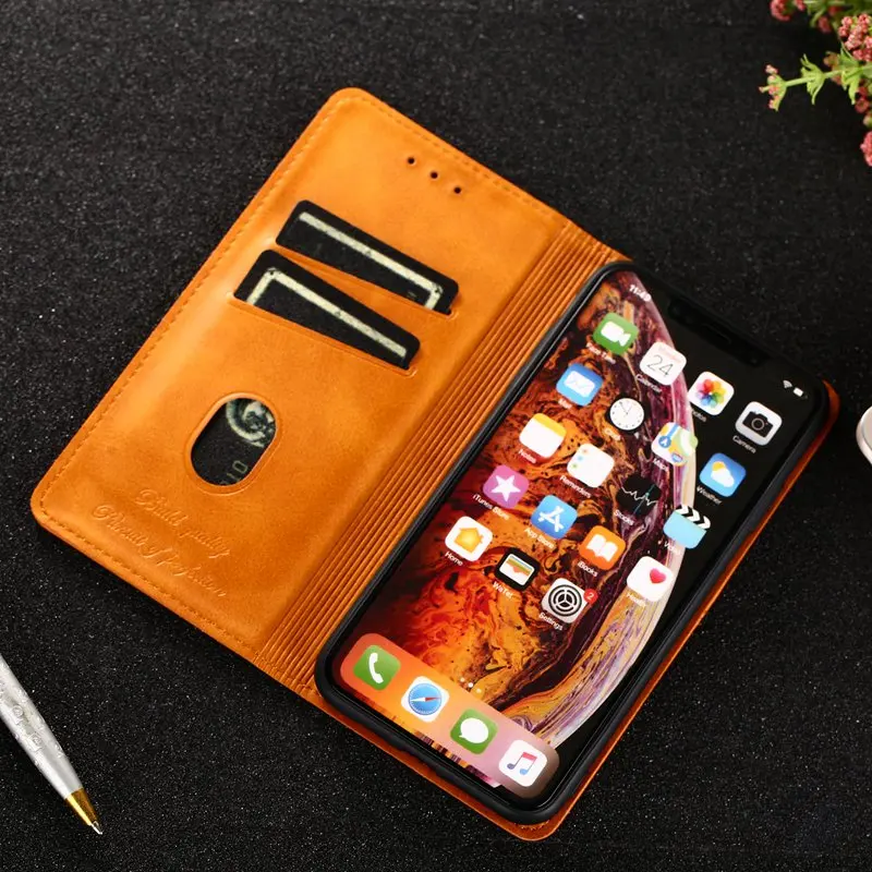 Магнитный чехол-книжка для Nokia 5 1 кожаный чехол телефона с отделениями карт |