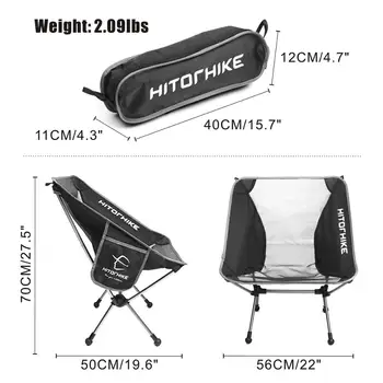 Hitorhike Travel Ultralight Folding Chair Superhard High Load Outdoor Camping Portable Beach Hiking Picnic Seat Fishing Chair 3