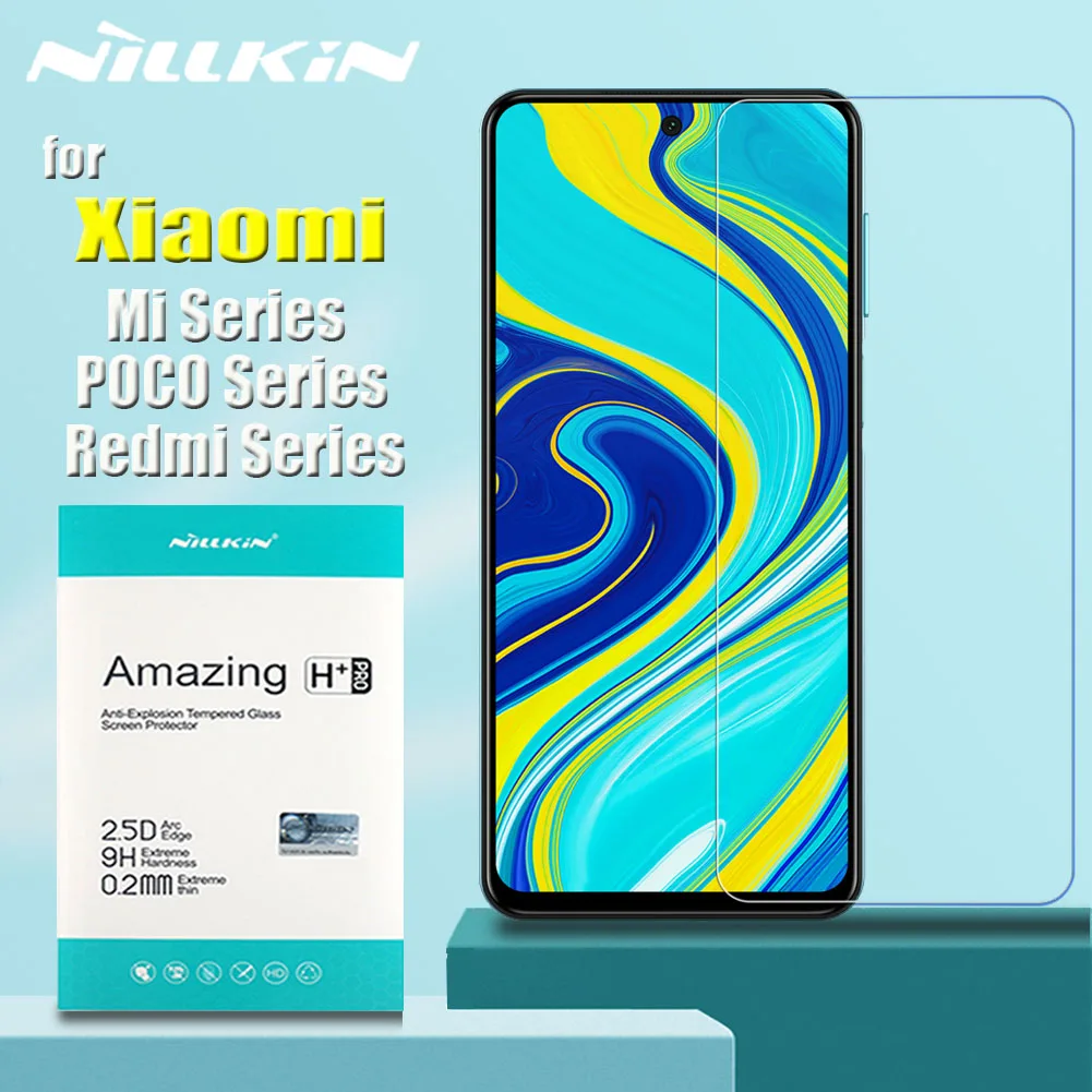 Redmi Note 10 9 8 7 K40 Pro Max 4G vidrio templado Protector Pantalla Nillkin para Xiaomi POCO X3 NFC Mi 11 10T 10 Lite 5G 9 9T 8 A3