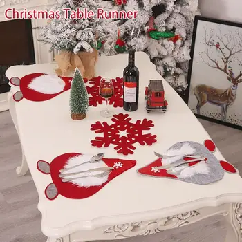 

Family Coasters Banquet Detachable Combination Christmas Table Runner Soft Dining Room Festival Hotel New Year Home Decor