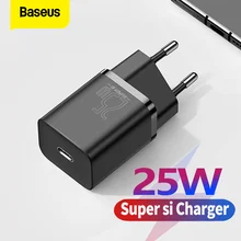 Baseus-cargador de teléfono portátil, dispositivo de carga rápida USB tipo C, 25W, PD, para Samsung S20, S21