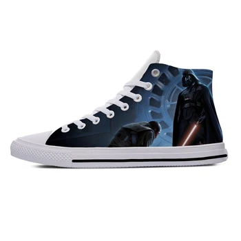 

Star Wars Darth Vader Yoda Funny Fashion Popular Casual Canvas Shoes High Top Lightweight Breathable 3D Print Men women Sneakers