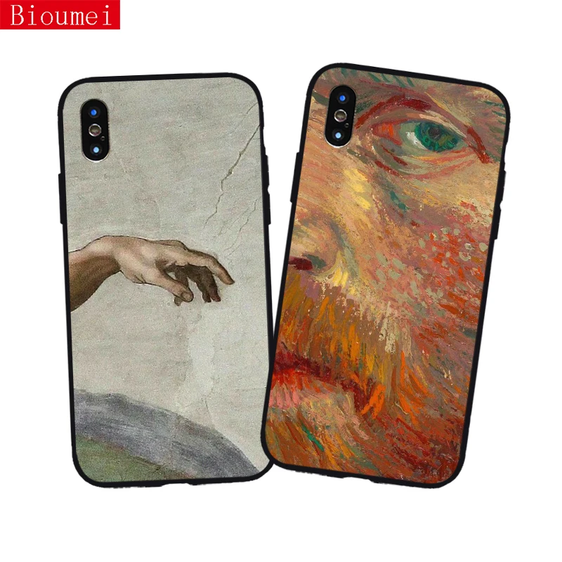 

Bioumei Van Gogh etc. oil paintings case for iPhone XS XR XS Max X 5 6 6S 7 8 Plus soft back cover shell 79