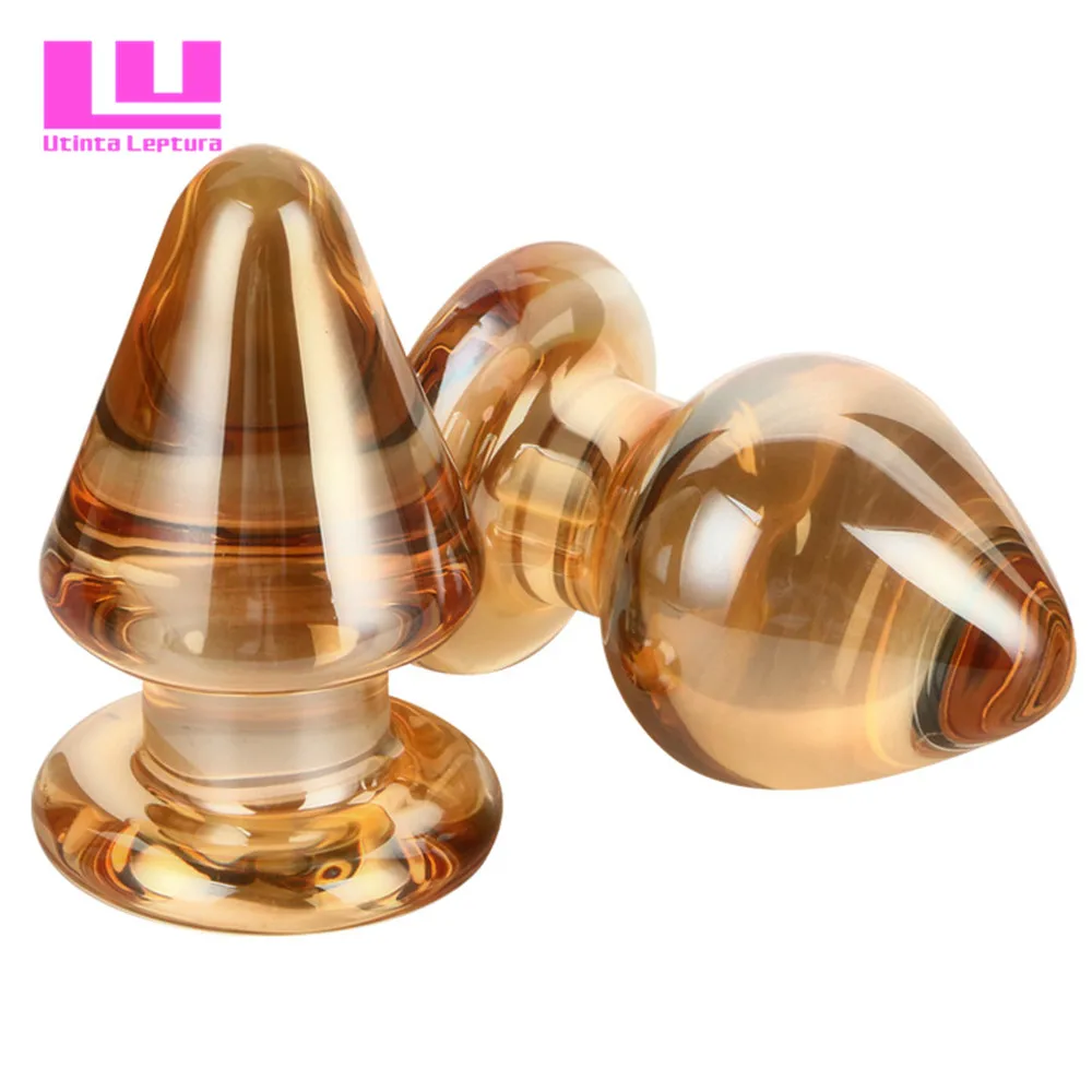 55mm Large Crystal Butt Plug Vagina Ball Big Pyrex Glass Anal Dildo Bead Fake Penis Adult MasturbateSex Toys for Women Men Gay | Красота и